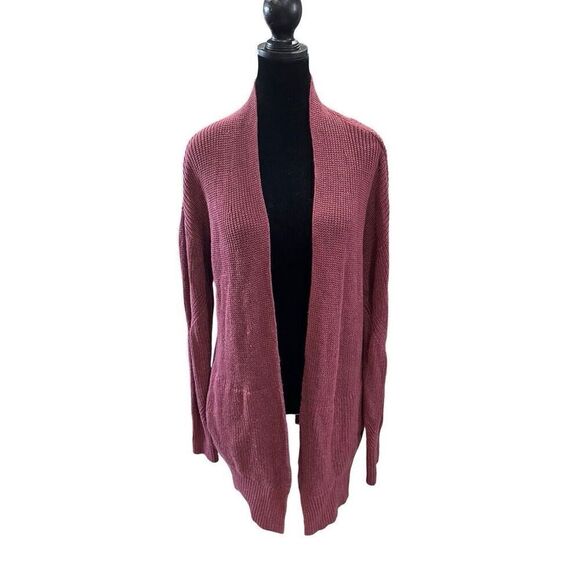 Lululemon Cashlu Sweater Wrap Cardigan Heathered Mulled Wine Size M/L Pockets - Picture 10 of 11